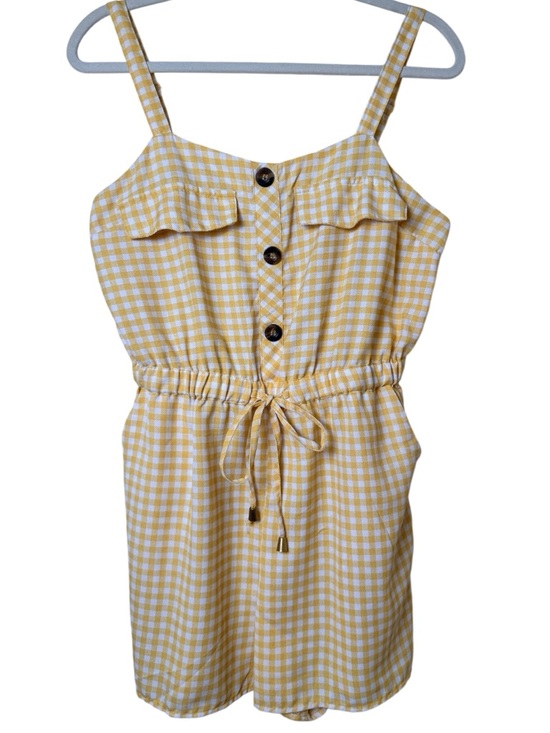 Blush Pants - BLUSH Large Yellow and White Gingham Sundress